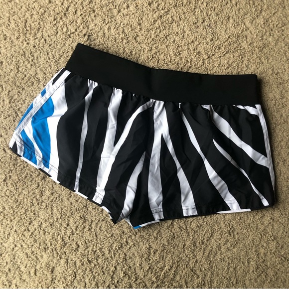 Adidas Black White and Blue running shorts - Picture 2 of 11